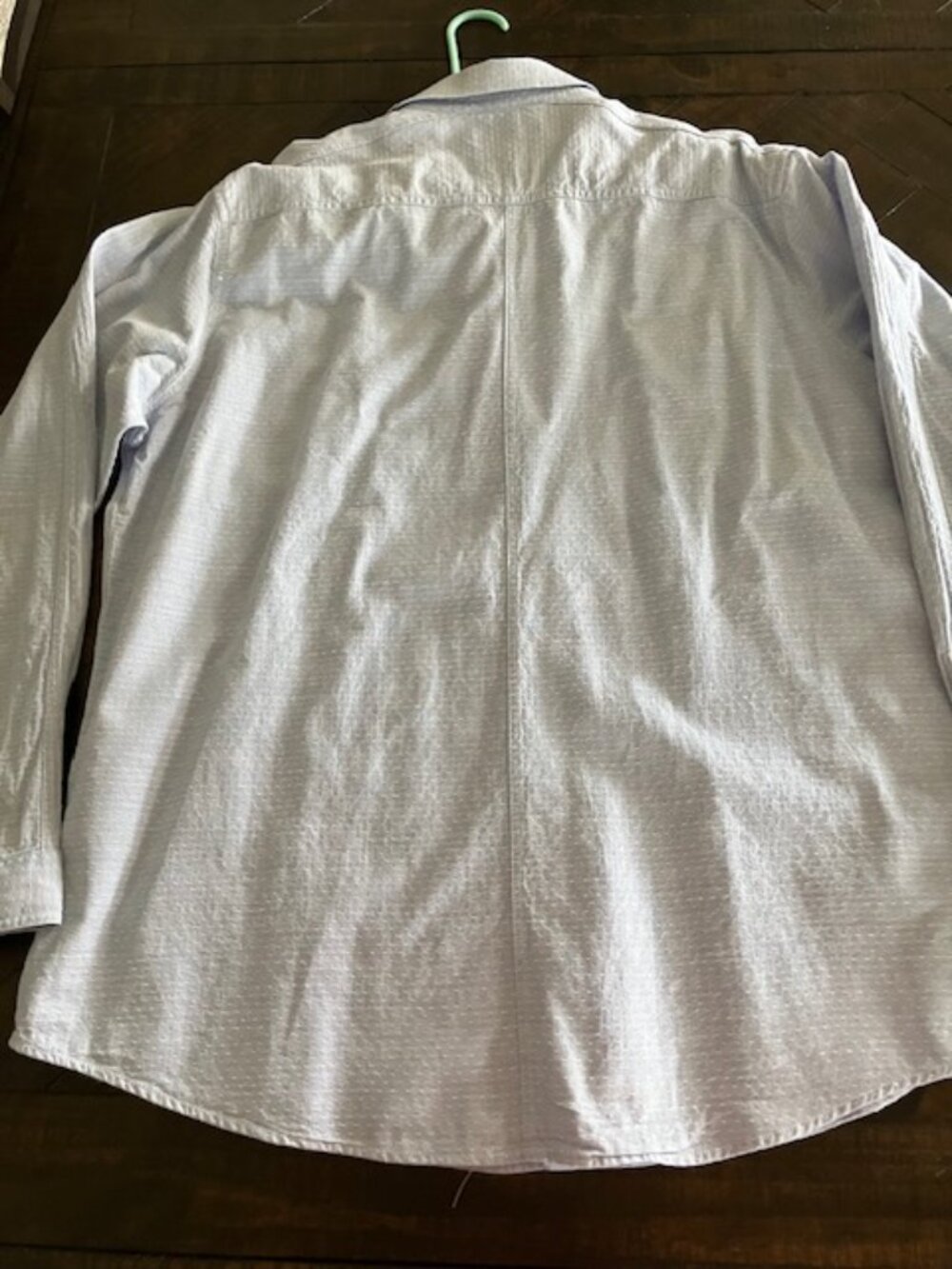 🌞 Summer Sale 🌞 Mens Textured Light Baby Blue Shirt - Picture 3 of 4